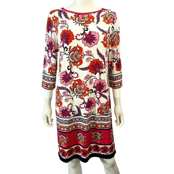 Chico's Floral Print Shift Dress Medium - Picture 1 of 7